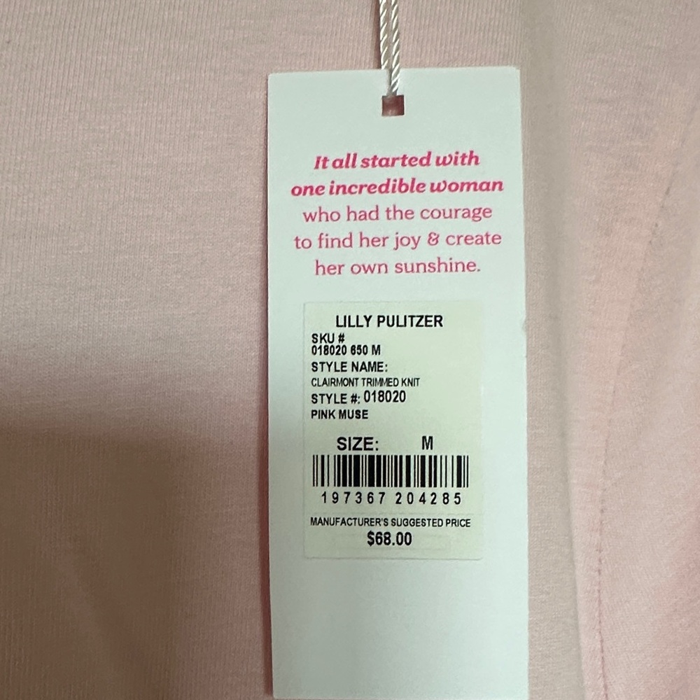 Lilly Pulitzer Light Pink Short Sleeve Tee - Picture 2 of 2